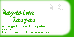 magdolna kaszas business card