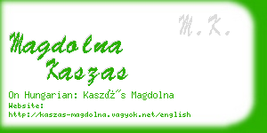 magdolna kaszas business card